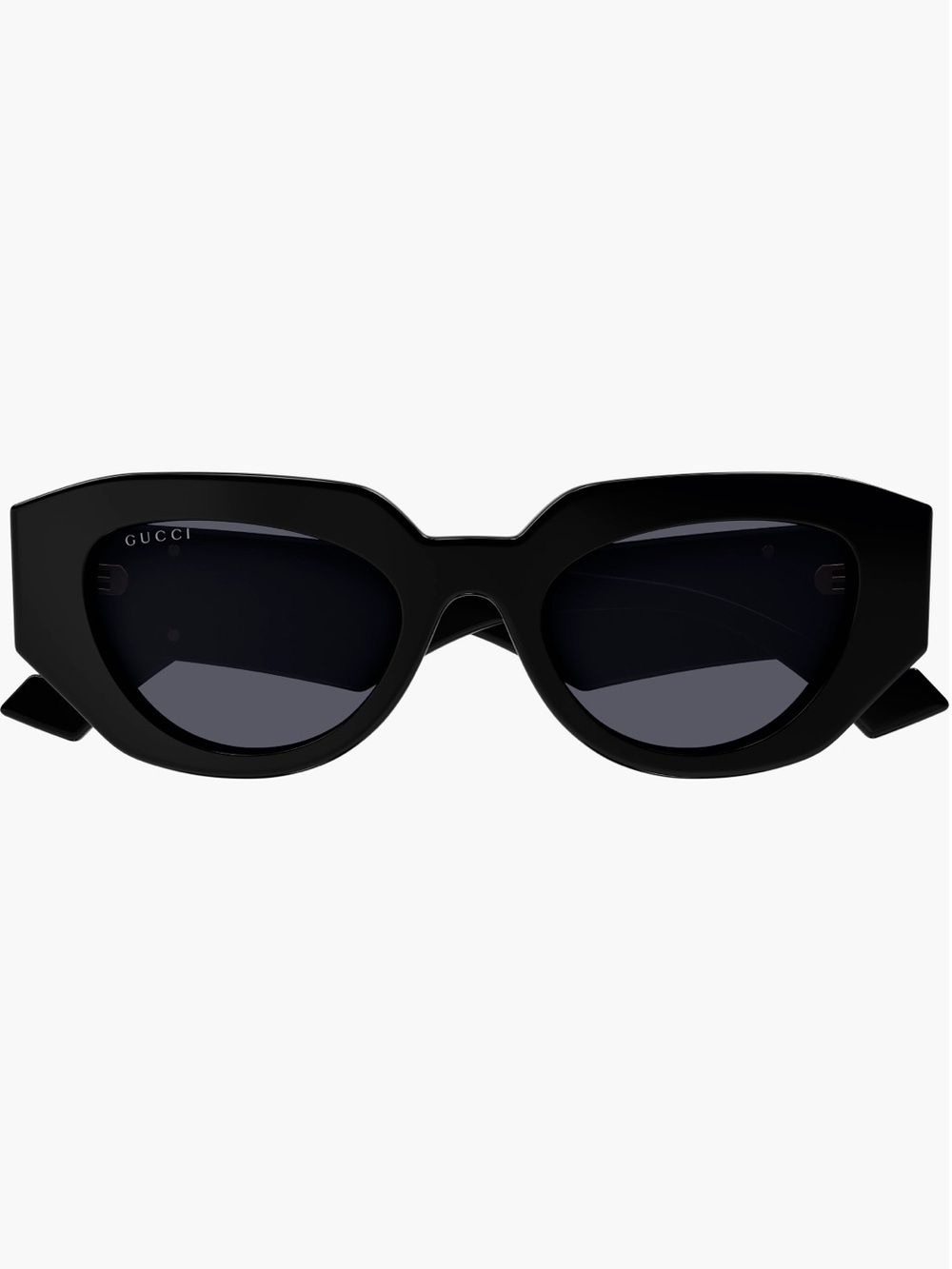 Gucci Black Oversized Cat-Eye Sunglasses with Gold GG Accent